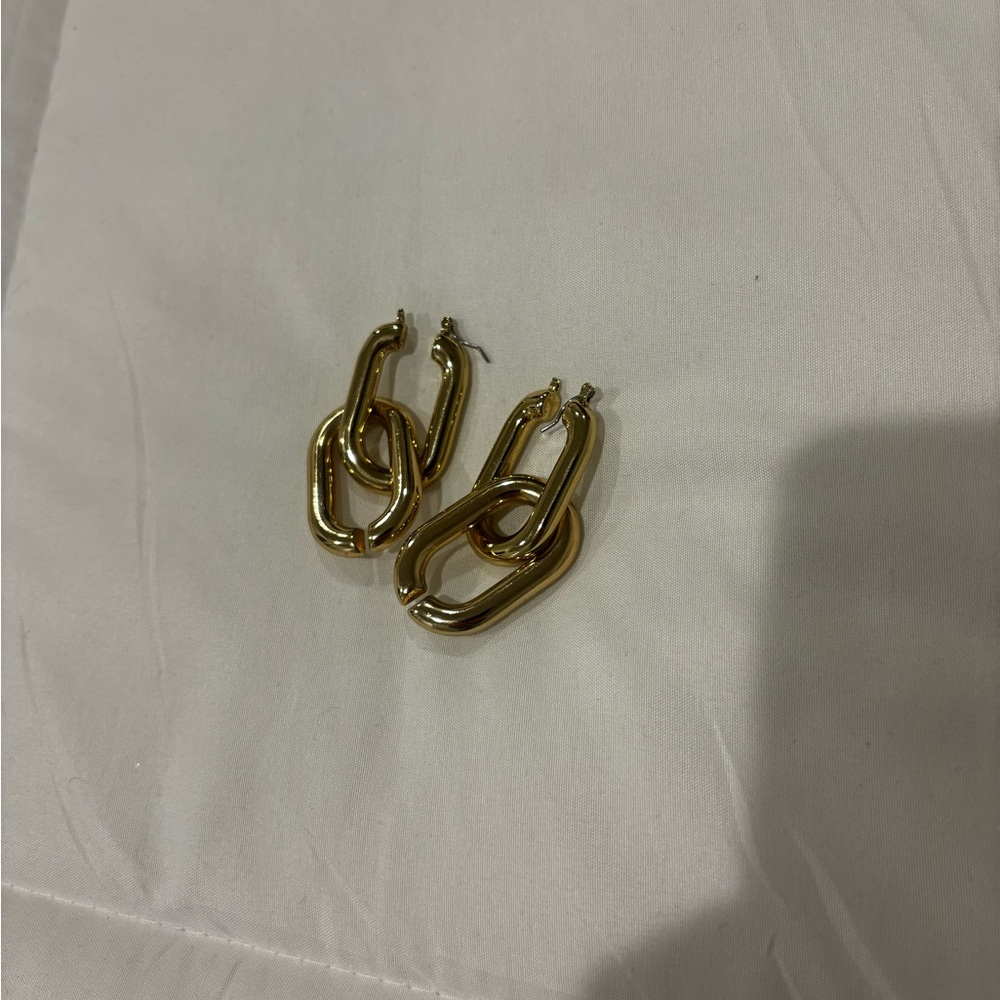 gold chain earrings urban outfitters - Picture 2 of 2